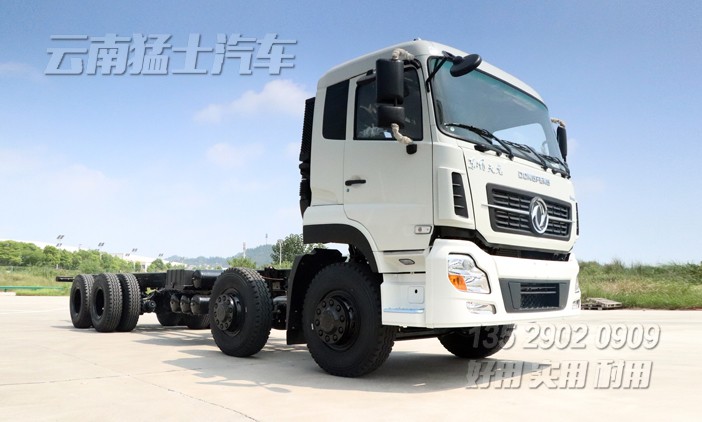 天龍后八輪底盤,東風(fēng)天錦8*4底盤,四橋卡車底盤,350馬力底盤,平板運(yùn)輸車底盤