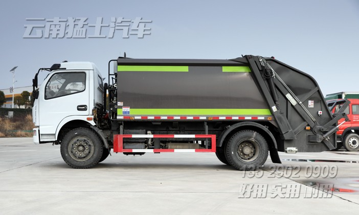 壓縮式垃圾車(chē),9立方垃圾車(chē),東風(fēng)環(huán)衛(wèi)車(chē),垃圾車(chē)廠家,垃圾車(chē)銷(xiāo)售,4*2垃圾車(chē)