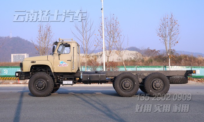 特種改裝車,260馬力底盤,六驅(qū)尖頭底盤,25噸越野專用車,底盤出口定制,全驅(qū)專用車底盤